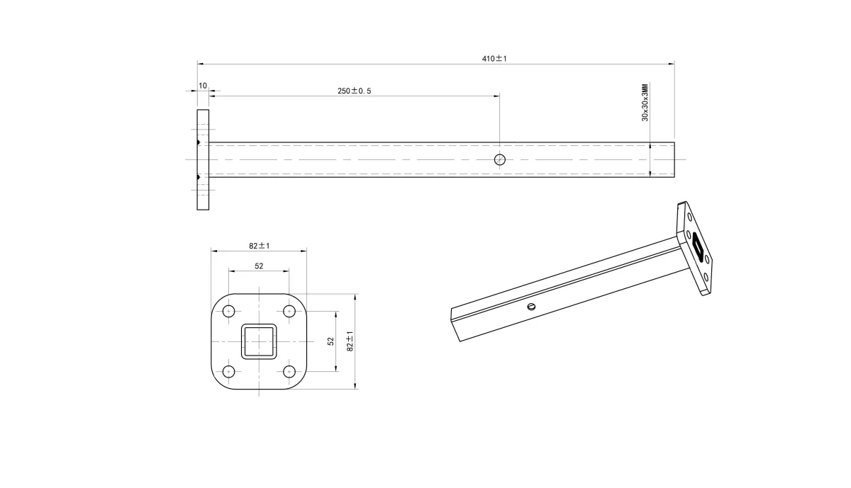 Platine pour fixation de poteau de clôture | neowood