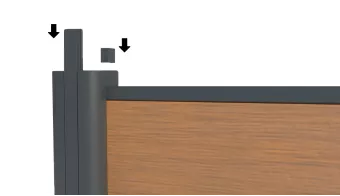 Pareclose aluminium pour poteau 135 cm (botte de 4) | neowood