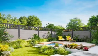Panneau décoratif extérieur pour clôture | neowood