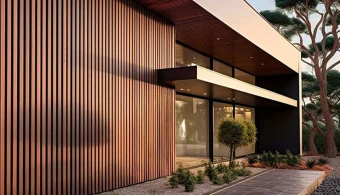 Lames de bardage claire voie en bois composite NEO XL | neowood