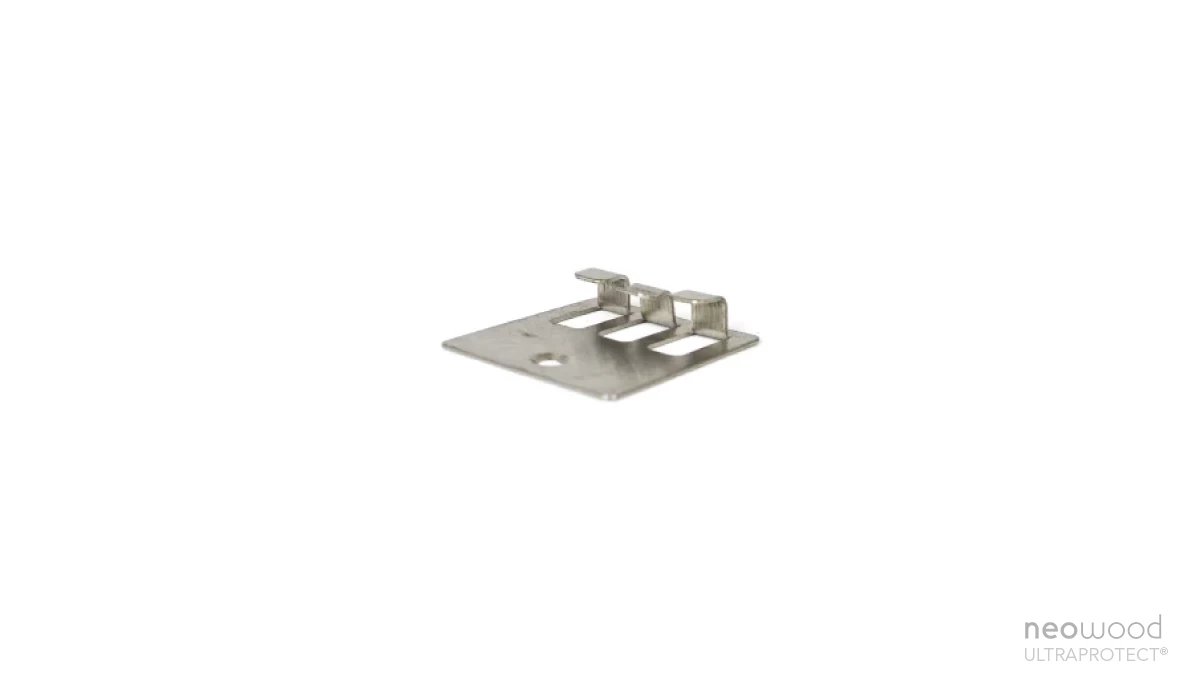 Clips de fixations pour bardage composite avec vis | neowood