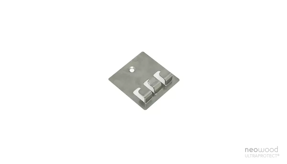 Clips de fixations pour bardage composite avec vis | neowood