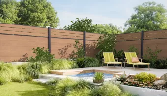 Lame composite ajourée cloture 10cm (botte de 4) | neowood