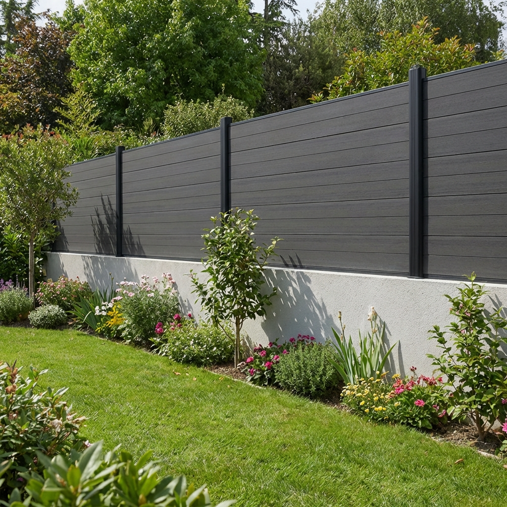 clôture anthra sur muret