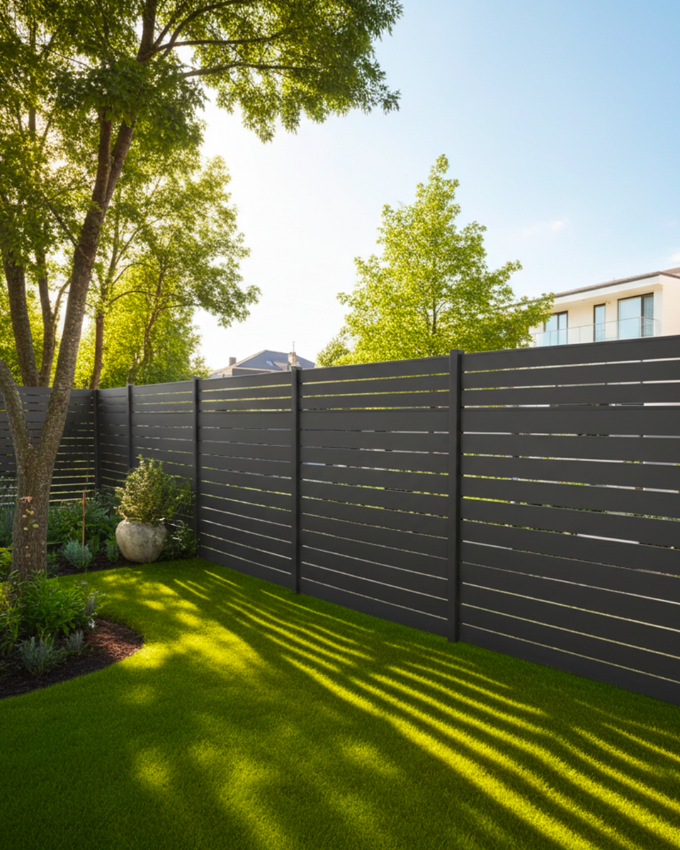 lame cloture aluminium ajouré