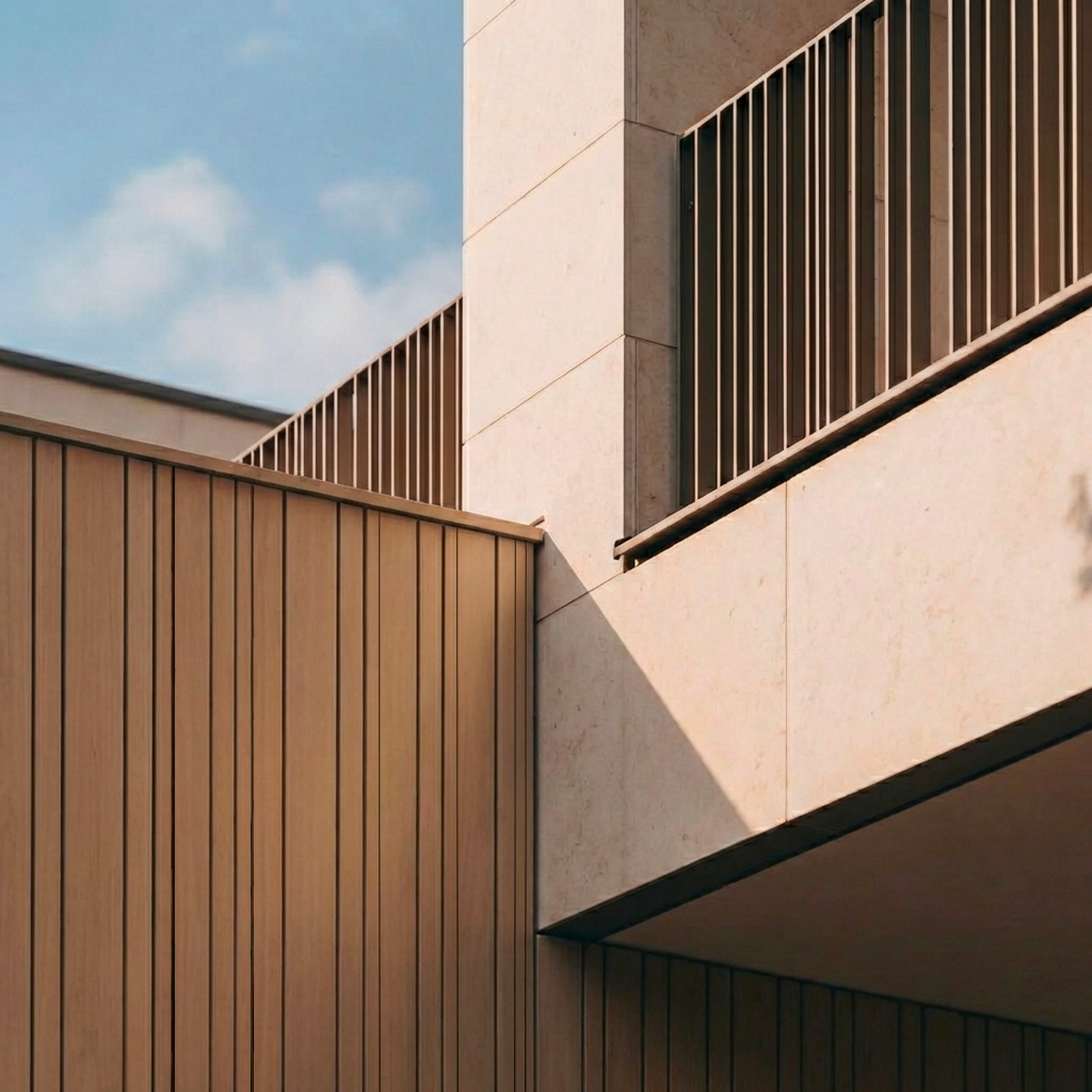 Zoom bardage zenith couleur teck