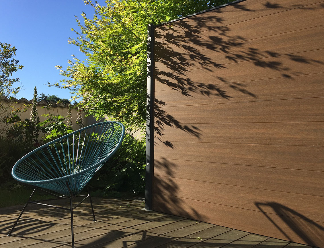 Cloture en bois composite neowood