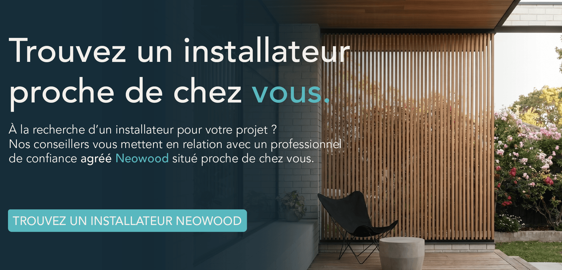 bannière installateurs terrasse Neowood