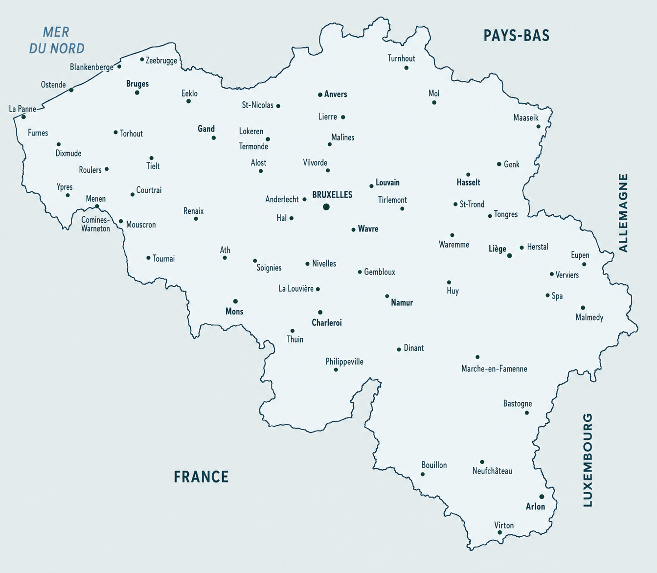 Carte de livraison Belgique par Neowood