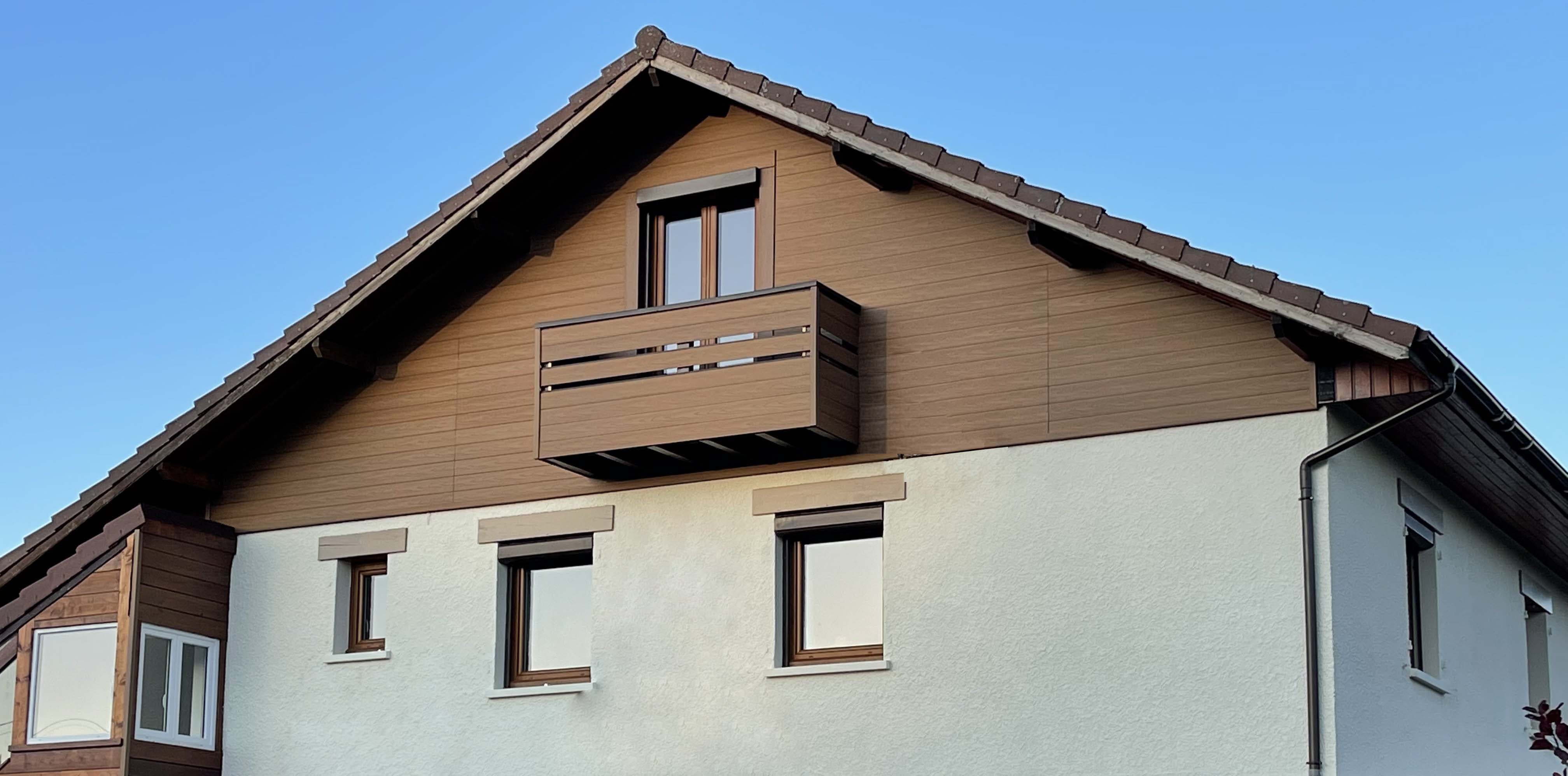 Chalet avec bardgae en composite Ipé Neowood