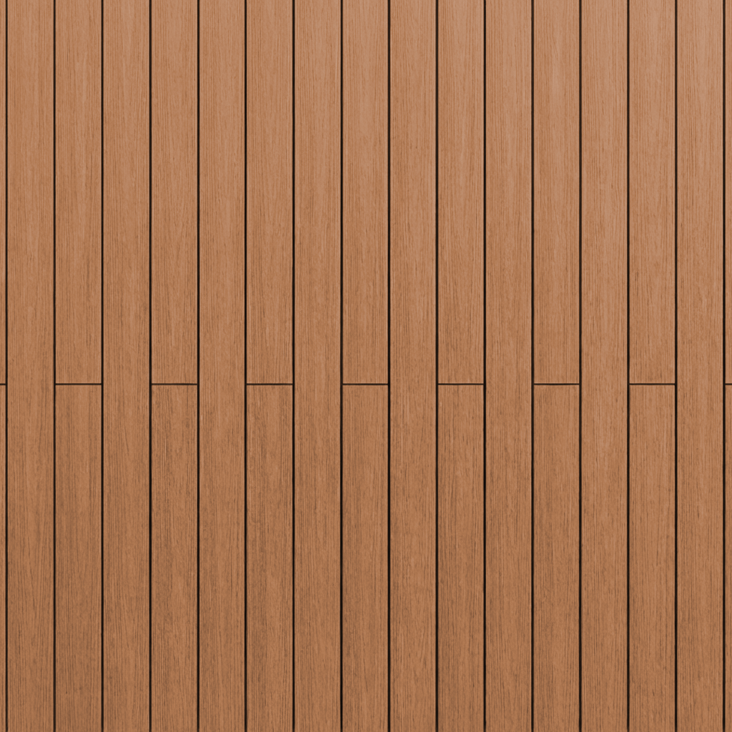 Pose de bardage horizontal couleur teck..