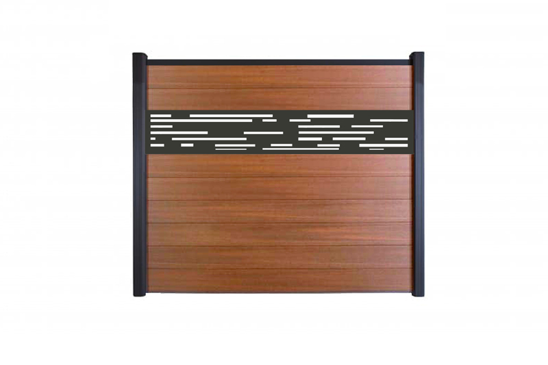 cloture composite ipé et une lame alu