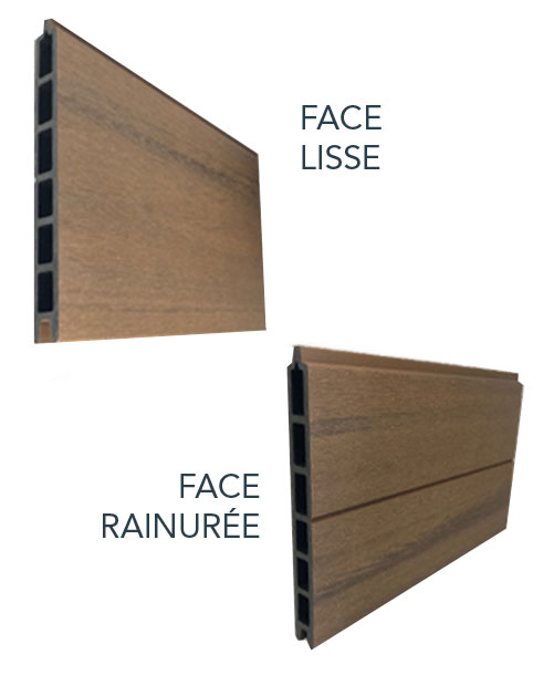 lame réversibles face lisse et rainurée