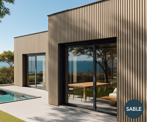 Bardage claire-voie sable