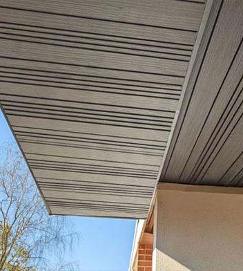 Bardage en lames de bois composite neowood teinte sable