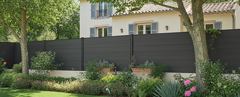 Palissade en bois composite anthra neowood