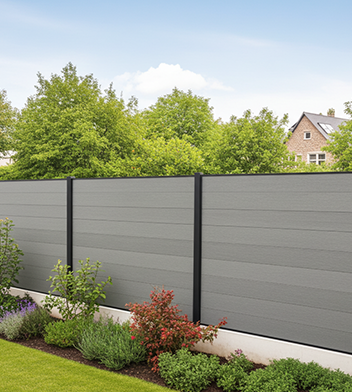 Clôture en composite béton