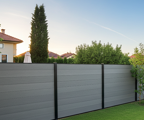 Clôture en bois composite UltraProtect béton