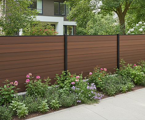 Clôture en bois composite ipé