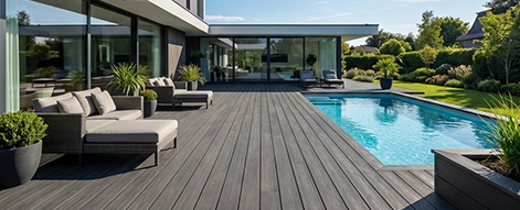 Terrasse en bois composite anthra neowood