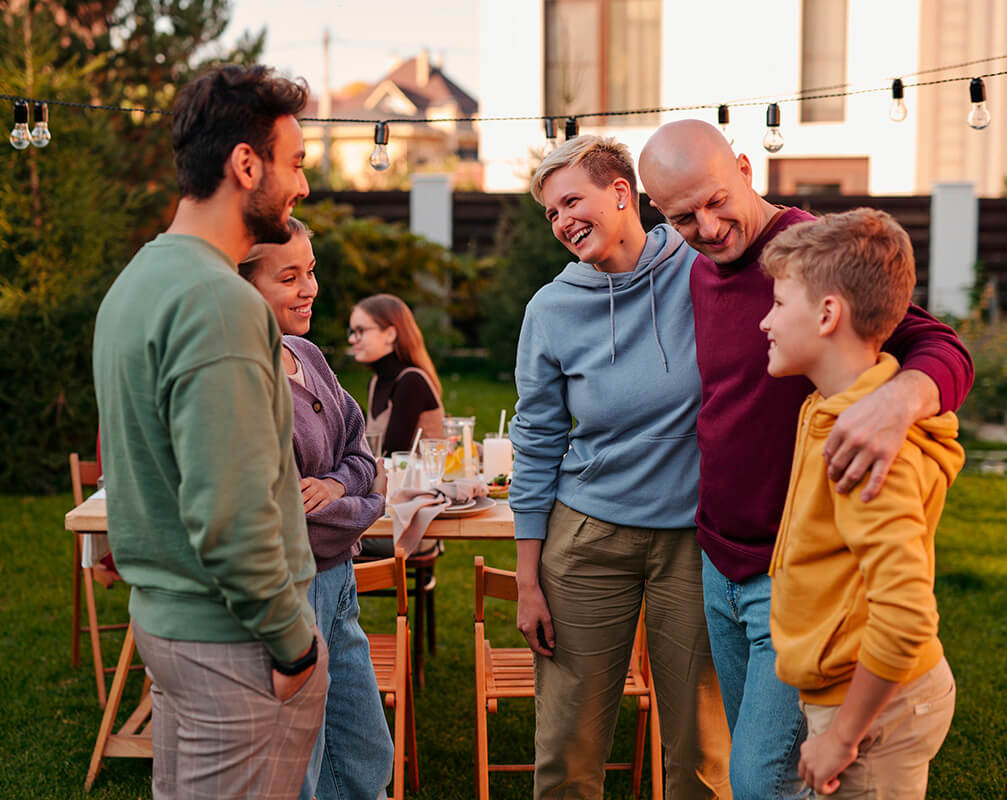 famille en extérieur