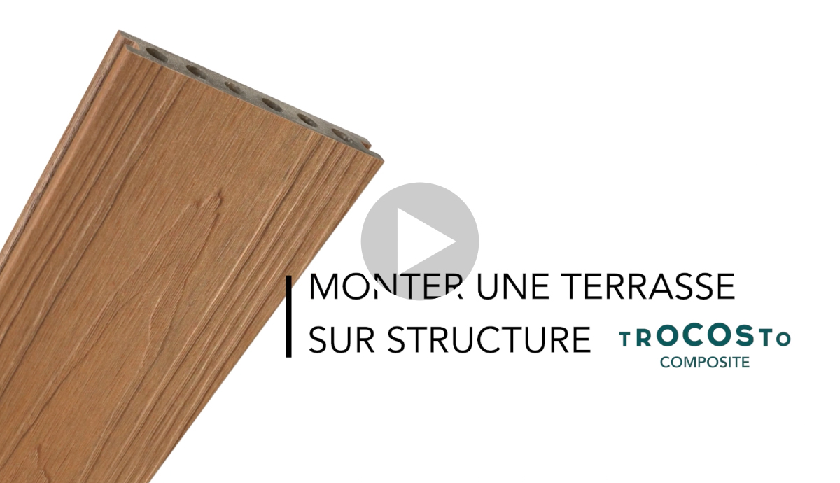 Lambourde composite pour structure terrasse Trocosto (lot de 4)