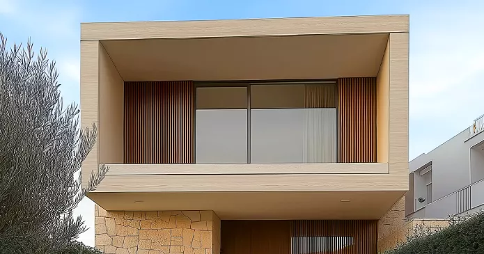 bardage composite teinte sable