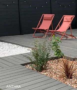 Terrasse en lames composite neowood teinte anthra