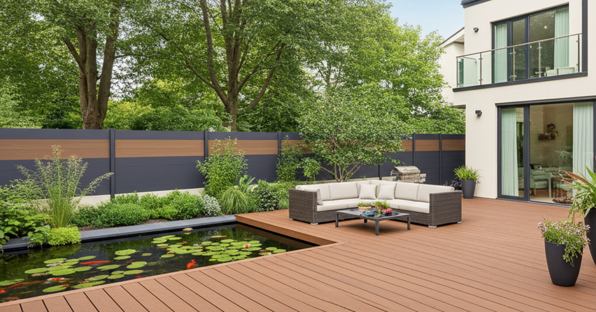 cloture composite gris anthracite